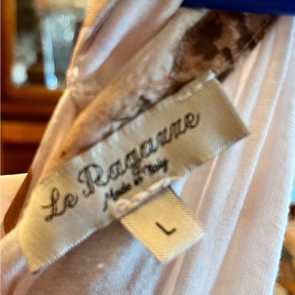 Le Reganne Silk Blend Floral White Maxi Dress Size Large - Picture 6 of 9